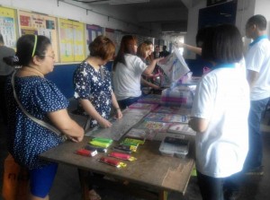 A wide range of stationery were selling by members who volunteer to help . 