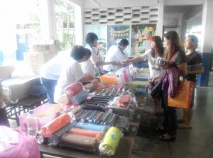 Members were selling stationery in school to parents and students. 